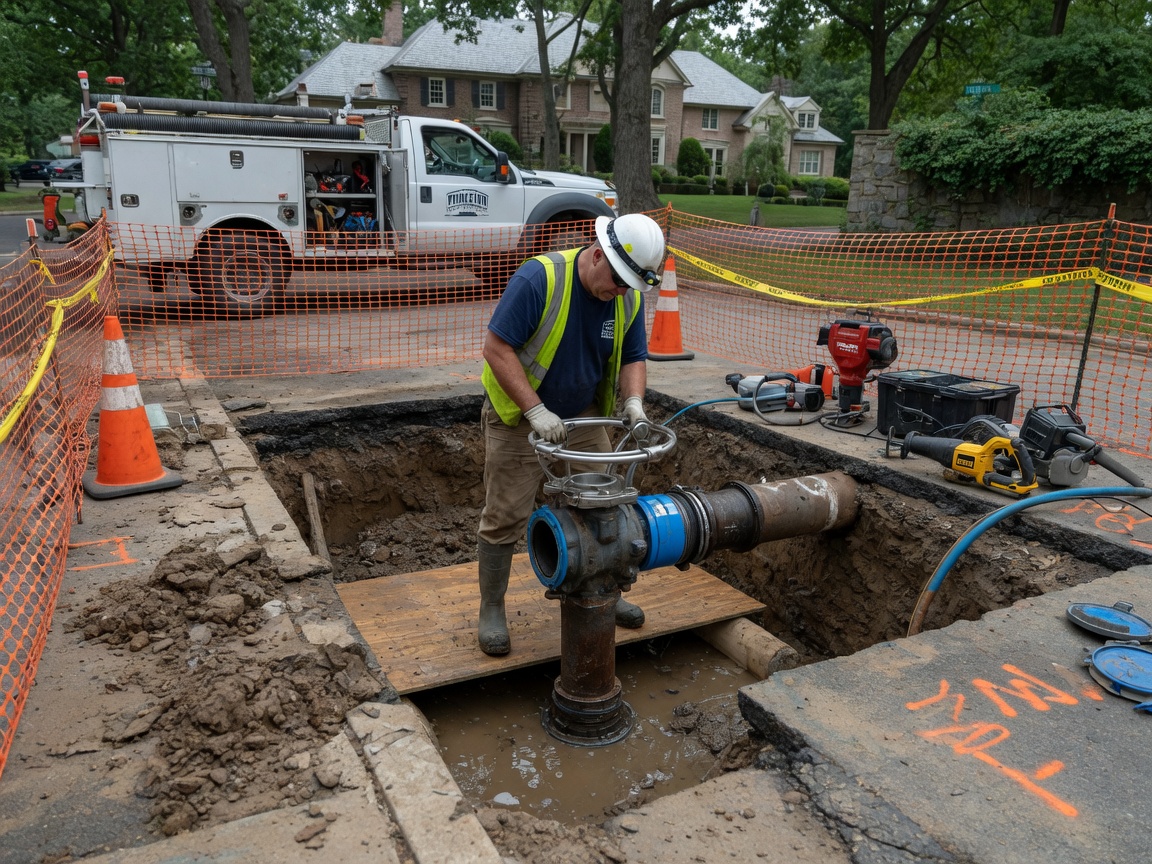 Underground Water Line Repair in Princeton